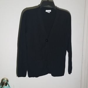 Charter Club Black One Button Cardigan